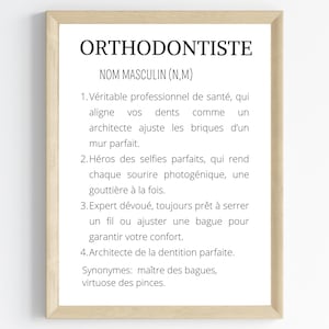 Orthodontist Definition Poster - Minimalist Orthodontist Poster - Orthodontist Waiting Room Poster by Les Petits PDF