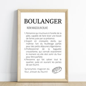 Baker definition poster - Minimalist poster for bakery - Bakery and pastry decoration by Les Petits PDF