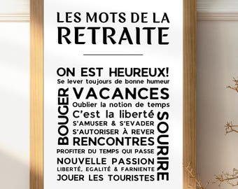 Affiche Retraite à Imprimer - Les Règles de la Retraite - Cadeau ...
