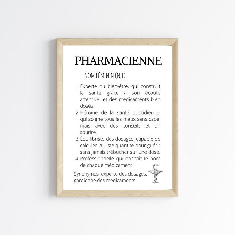 Pharmacist Definition Poster Minimalist Poster for Pharmacy Pharmacist