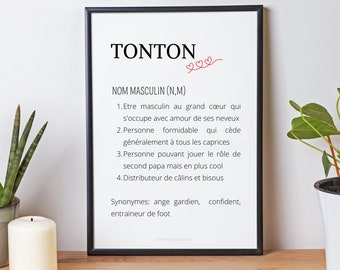 Personalized uncle definition poster - Personalized uncle poster - Personalized uncle gift by Les Petits PDF