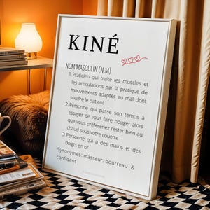 Affiche définition kiné - Affiche minimalistes kinésithérapeute  - Affiche salle d'attente  par Les Petits PDF