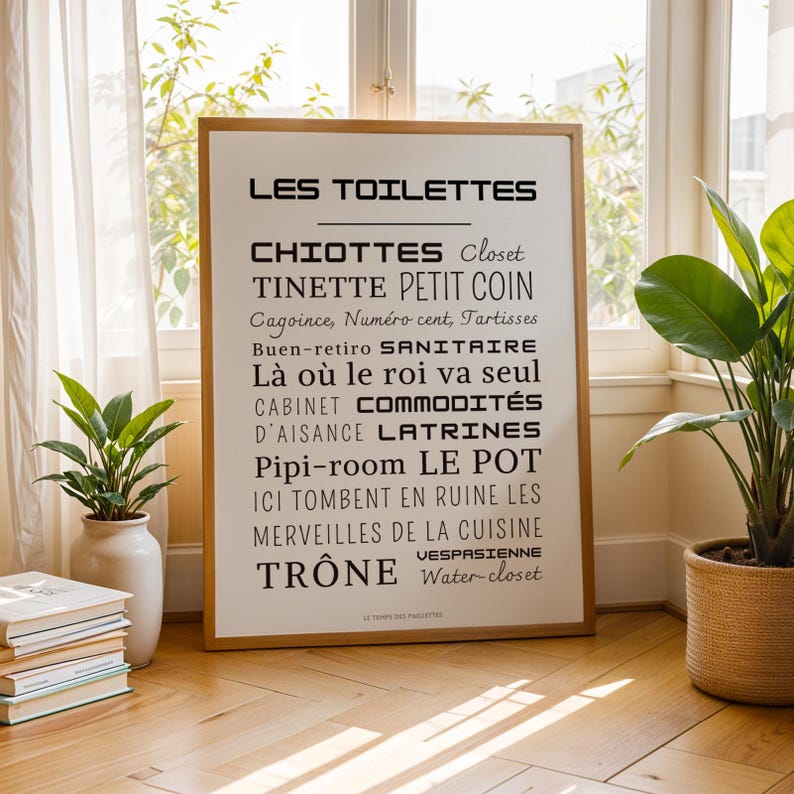 Minimalist poster for toilets and bathrooms - Toilet poster - Wall decoration image 10