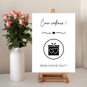 Gift corner - Poster for DIY party decoration - Poster to print by Les Petits PDF & Co