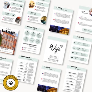 AIRBNB Livret daccueil en français et anglais, 18 pages A4, Template Canva, Airbnb Template, Welcome Book bilingue par Les Petits PDF 画像 5