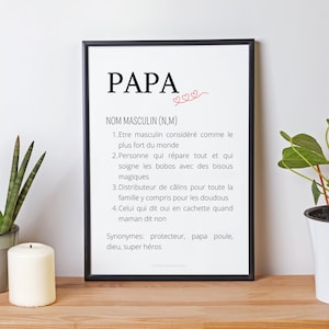 Dad Definition Poster – Ideales Poster als Weihnachtsgeschenk für einen Super-Vater von Les Petits PDF