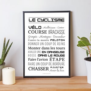 Cycling poster - Cycling words and expressions poster - Cycling poster by Les Petits PDF