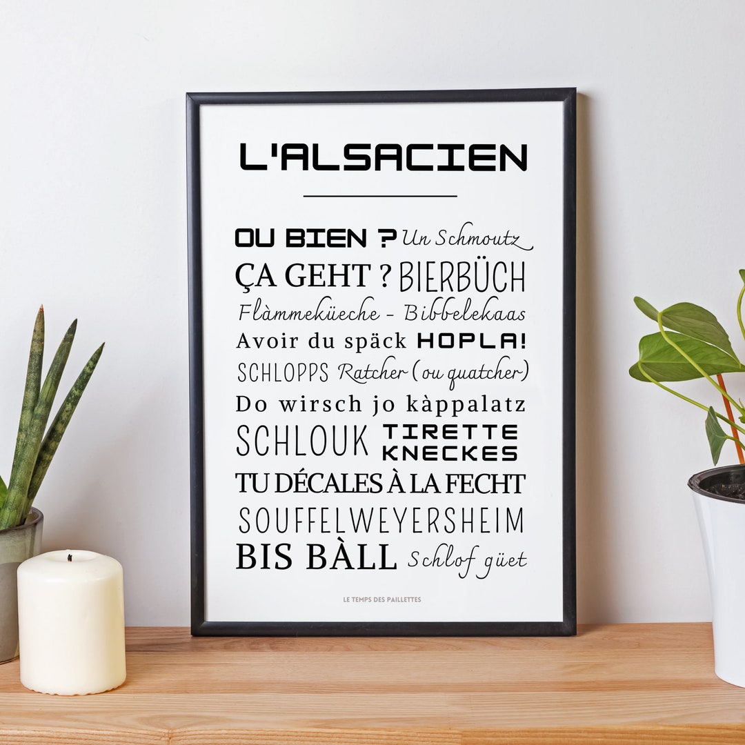 Alsatian Words Poster Alsatian Poster Alsatian Words and Expressions Frame by Les Petits PDF Etsy