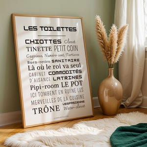 Minimalist poster for toilets and bathrooms - Toilet poster - Wall decoration image 7