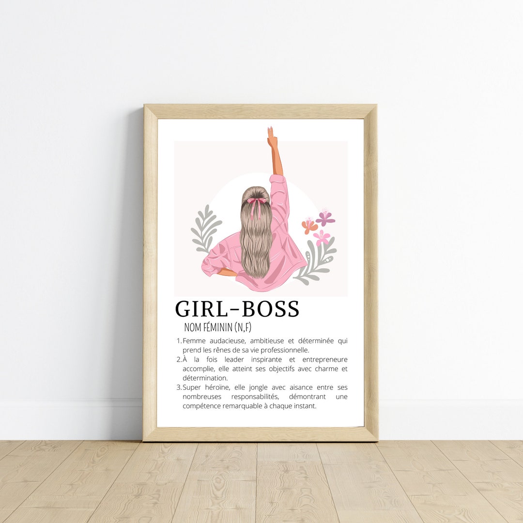 Affiche définition girl-boss - Affiche minimalistes girl-boss ...