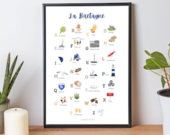 Breton ABC poster - alphabet poster Brittany by Les Petits PDF