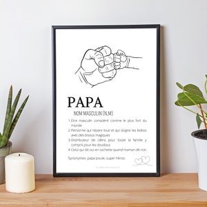 Dad and single line definition poster - Dad gift - Father's Day gift by Le Temps des Paillettes