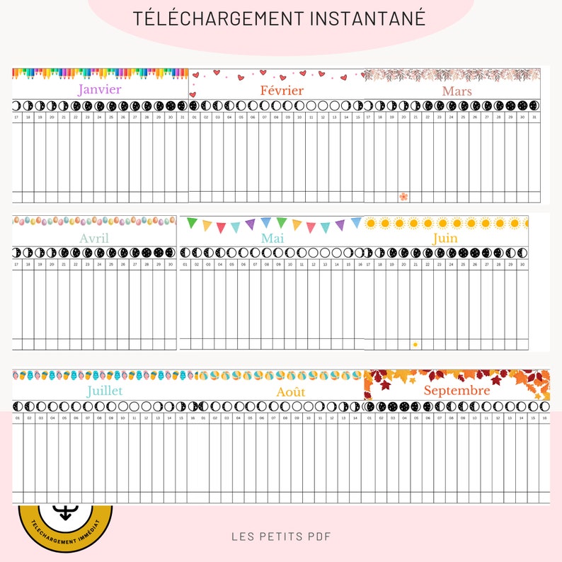 Poutre du Temps Montessori 20242025 Ecole à la maison maternelle