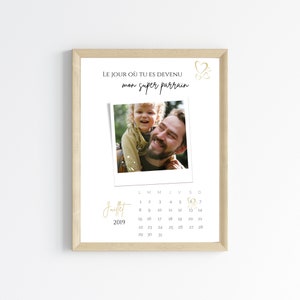 Personalized godfather photo poster - personalized godfather gift - Les Petits PDF