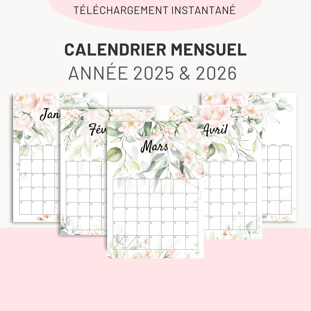 CALENDRIERS 2025 2026 MOD LES GRATUITS IMPRIMER PDF visual data 4