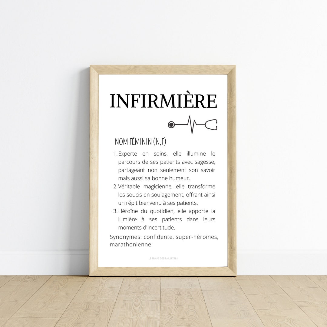 Poster Humoristique Infirmière – "Ne Sous-estimez Jamais Une Vieille Femme Avec Un Diplôme D'infirmière"