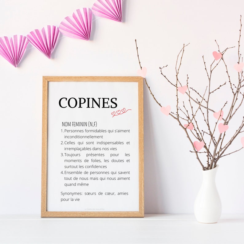 Girlfriend Definition Poster - Gift for Best Friends - Minimalist BFF ...