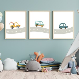 子どもの道路と乗り物のポスター - ベビーカーのポスター - 壁の装飾