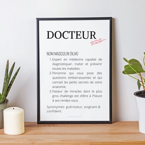 Affiche définition docteur - Affiche minimalistes docteur - Affiche salle d'attente   par Les Petits PDF