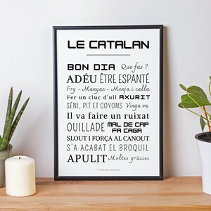 Catalan Words Poster - Catalans Poster - Catalan Words and Expressions Frame by Les Petits PDF