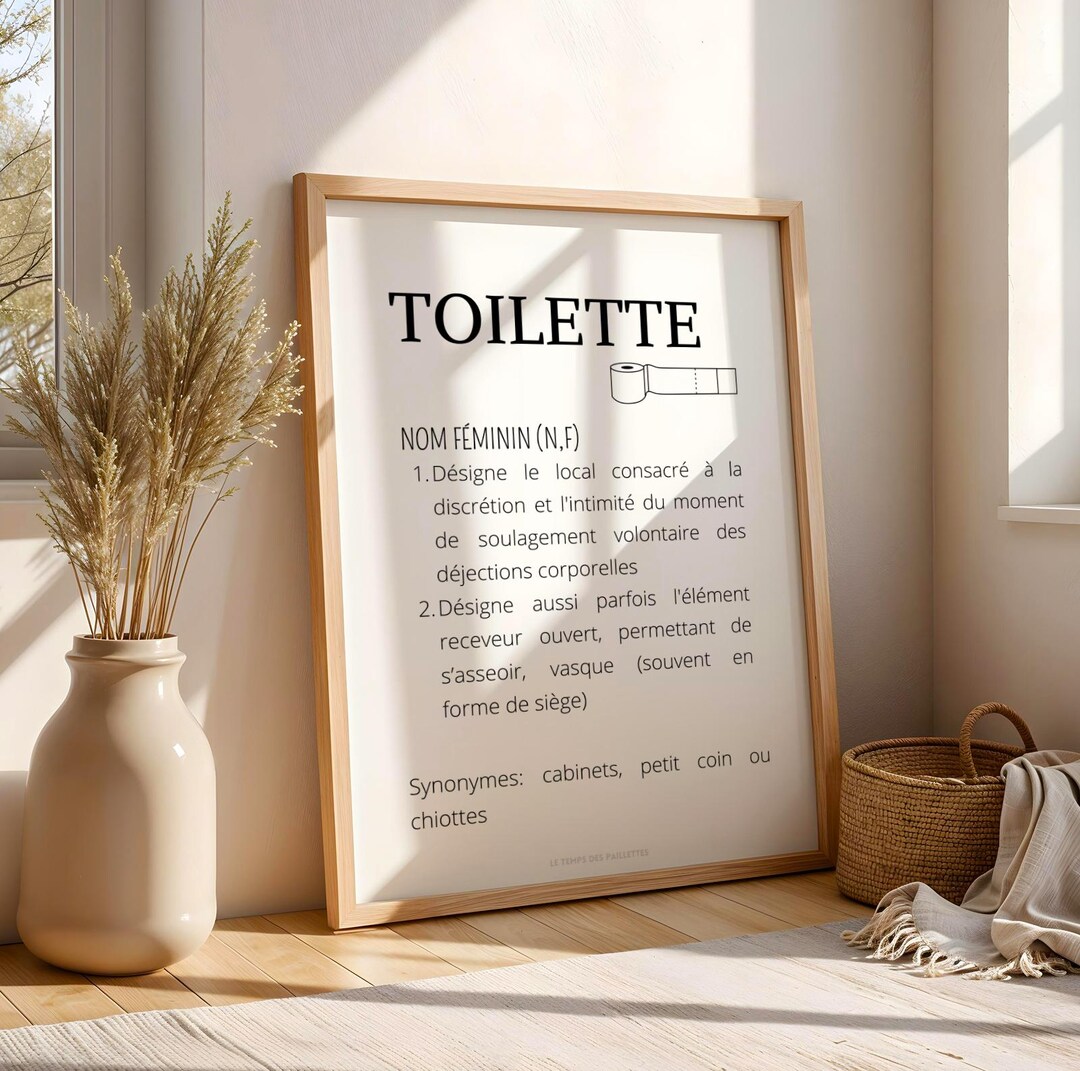 Wc Def Toilet Definition Poster - Minimalist WC and Bathroom Poster - Toilet ...