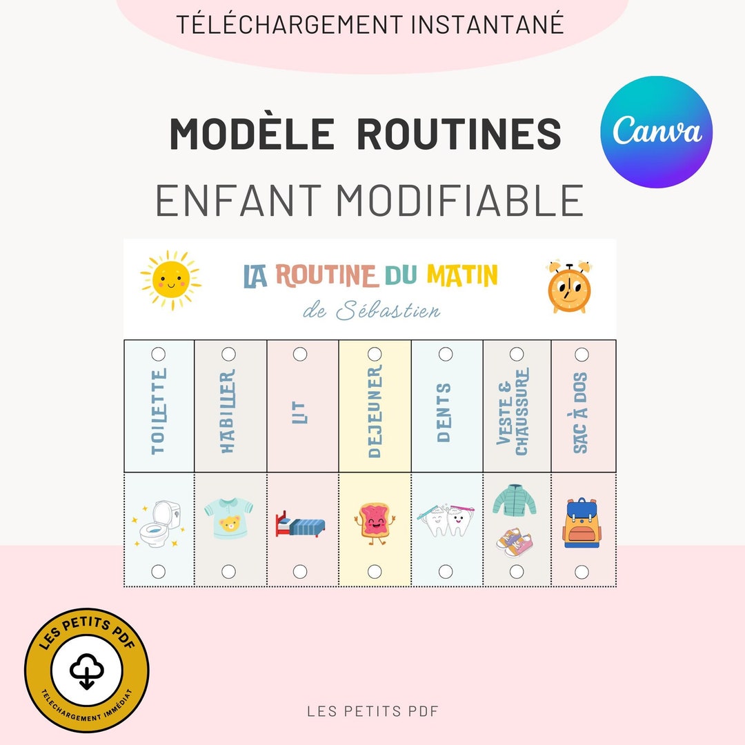 Tableau De Routine Enfant Matin Et Soir - 105 Cartes Illustrées, Planning Visuel éducatif, Aide à L'autonomie, Qualité Allemande