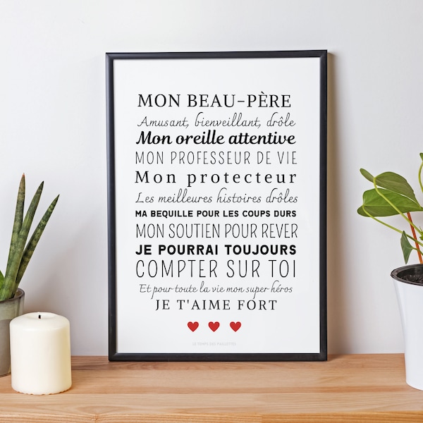 Step dad poster - Step dad gift - Father's Day gift by Les Petits PDF
