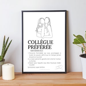 Póster definición de colega - Regalo de bebida de salida de colega - Póster para imprimir de Les Petits PDF