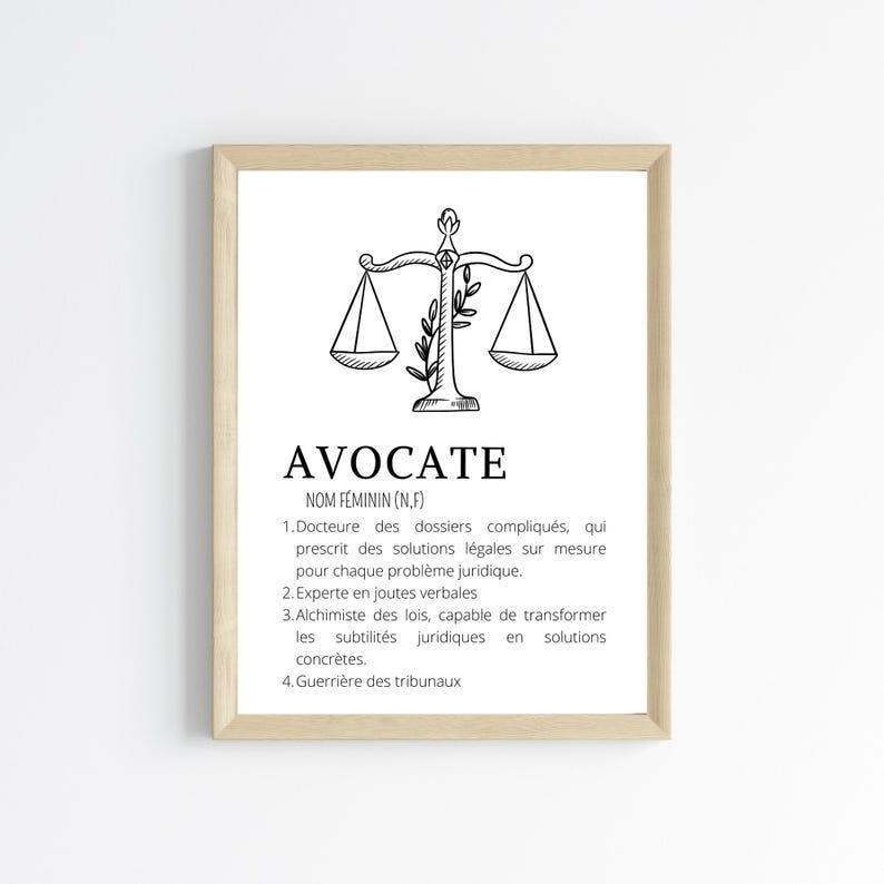 Lawyer Definition Poster Minimalist Poster for Lawyer Lawyer Gift by