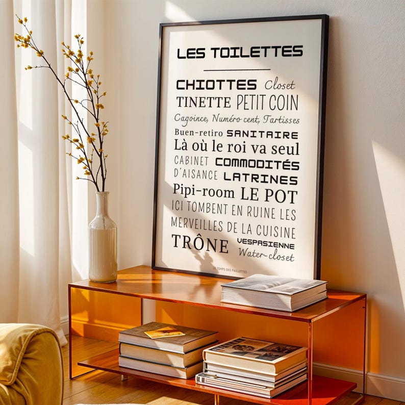 Minimalist poster for toilets and bathrooms - Toilet poster - Wall decoration image 11