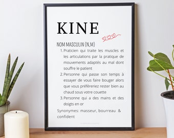 Affiche définition kiné - Affiche minimalistes kinésithérapeute  - Affiche salle d'attente  par Les Petits PDF