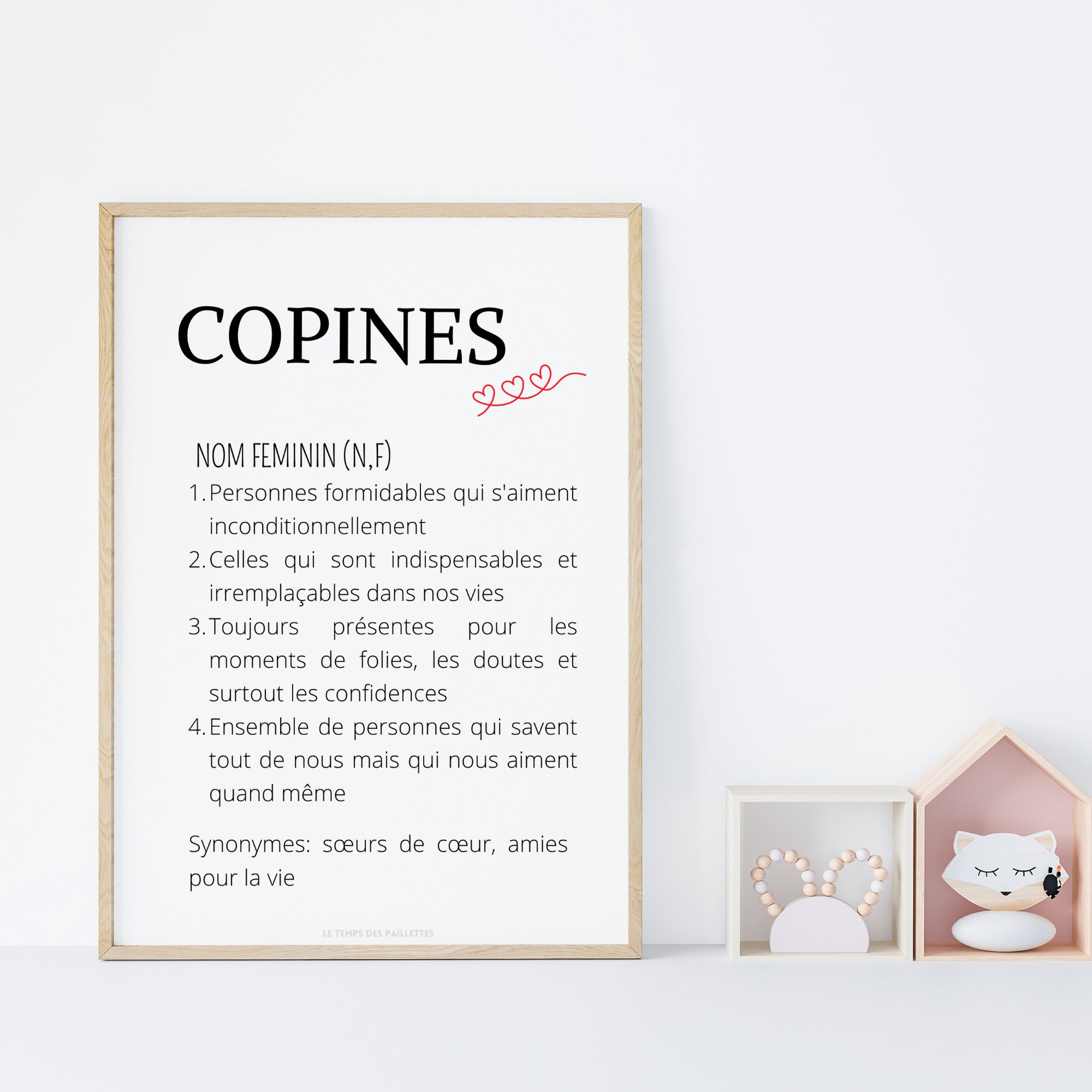 Girlfriend Definition Poster - Gift for Best Friends - Minimalist BFF ...