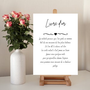 Libro de visitas - Póster de decoración de fiestas DIY - Póster imprimible - Decoración de pared
