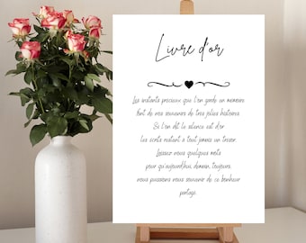 Livre d'or   -Affiche pour décoration de fêtes DIY - Affiche à imprimer par Les Petits PDF & Co