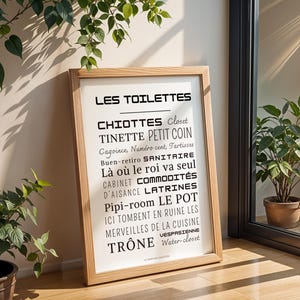 Minimalist poster for toilets and bathrooms - Toilet poster - Wall decoration image 6