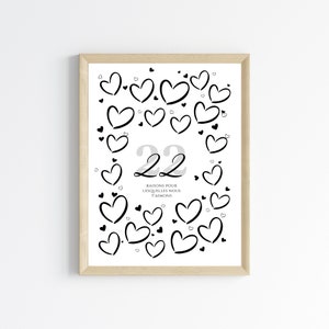 22° compleanno - Motivi per cui ti amiamo Poster - Decorazione per feste di Les Petits PDF