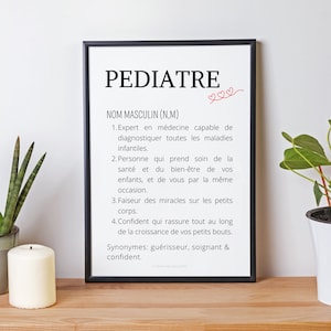 Affiche définition pédiatre - Affiche minimalistes pédiatre - Affiche salle d'attente   par Les Petits PDF