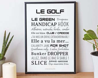 Affiche Golf- Affiche mots et expressions du Golf- Poster Golf - Affiche sport à imprimer par Les Petits PDF