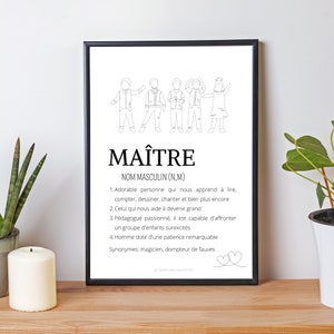 Personalized Master definition poster - personalized Master gift - Master poster by Les Petits PDF