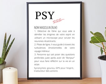 Affiche définition psychologue - Affiche minimalistes psychologue - Affiche salle d'attente psy    par Les Petits PDF