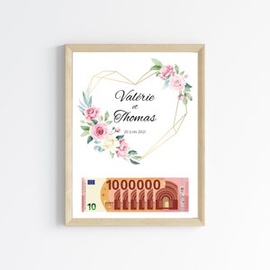 Wedding money gift - Original wedding gift idea - Perfect for couples - Wall decoration
