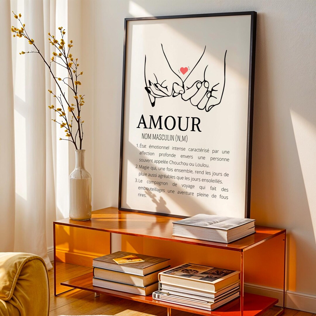 Love Definition Poster - Minimalist Couple Poster - Valentine's Day ...