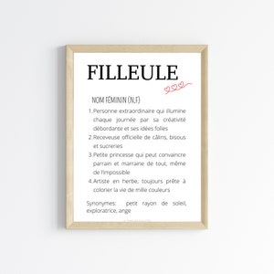 Goddaughter Definition Poster - Godfather and Godmother Gift - Inspiring and Motivating Poster - Les Petits PDF