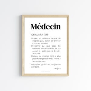 Doctor Definition Poster | Minimalist Poster for Waiting Room - Les Petits PDF