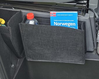 Bolsa organizadora para o banco do passageiro ou do motorista em autocaravanas/vans.
