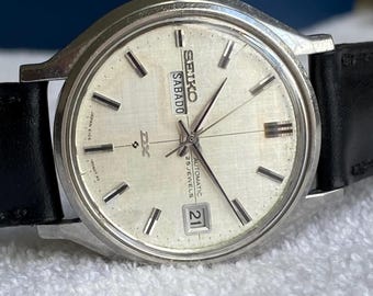 Vintage Seiko DX Automatic Watch, Silver Dial, Day-Date, 25 Jewels