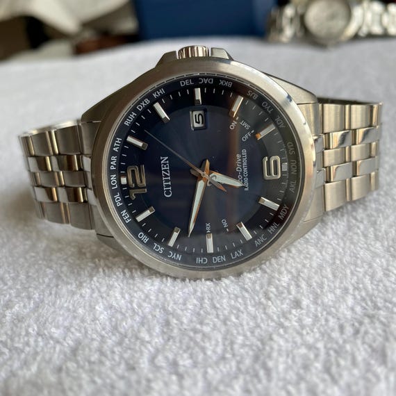 Citizen Eco-Drive Original Men’s Watch 43mm Radio Controlled World Time Sapphire Crystal Stainless Steel Luxury Gift for Him