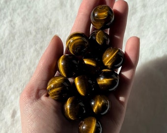 Tigers Eye Sphere Mini Sphere Natural Tiger Eye Crystal Gift for Crystal Lover Metaphysical Crystal Gridding Healing Stone Crystal Mini Grid