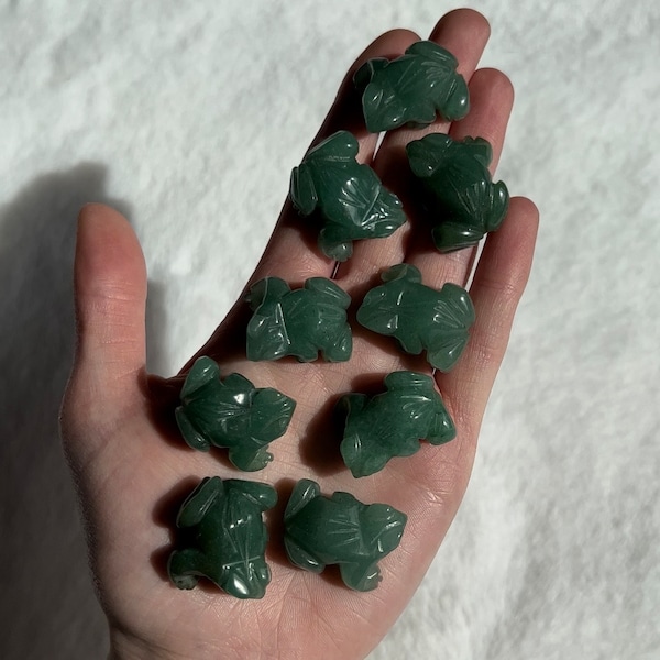 Green Aventurine Frog Crystal Carving Gift for Crystal Lover Gift for Frog Lover Crystal Carving Crystal Frog Green Aventurine Frog