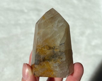 Dendritic Golden Healer Tower Dendrite Crystal Tower Crystal Gift for Crystal Lover Gift Golden Healer Crystal Tower Hematoid Quartz Point